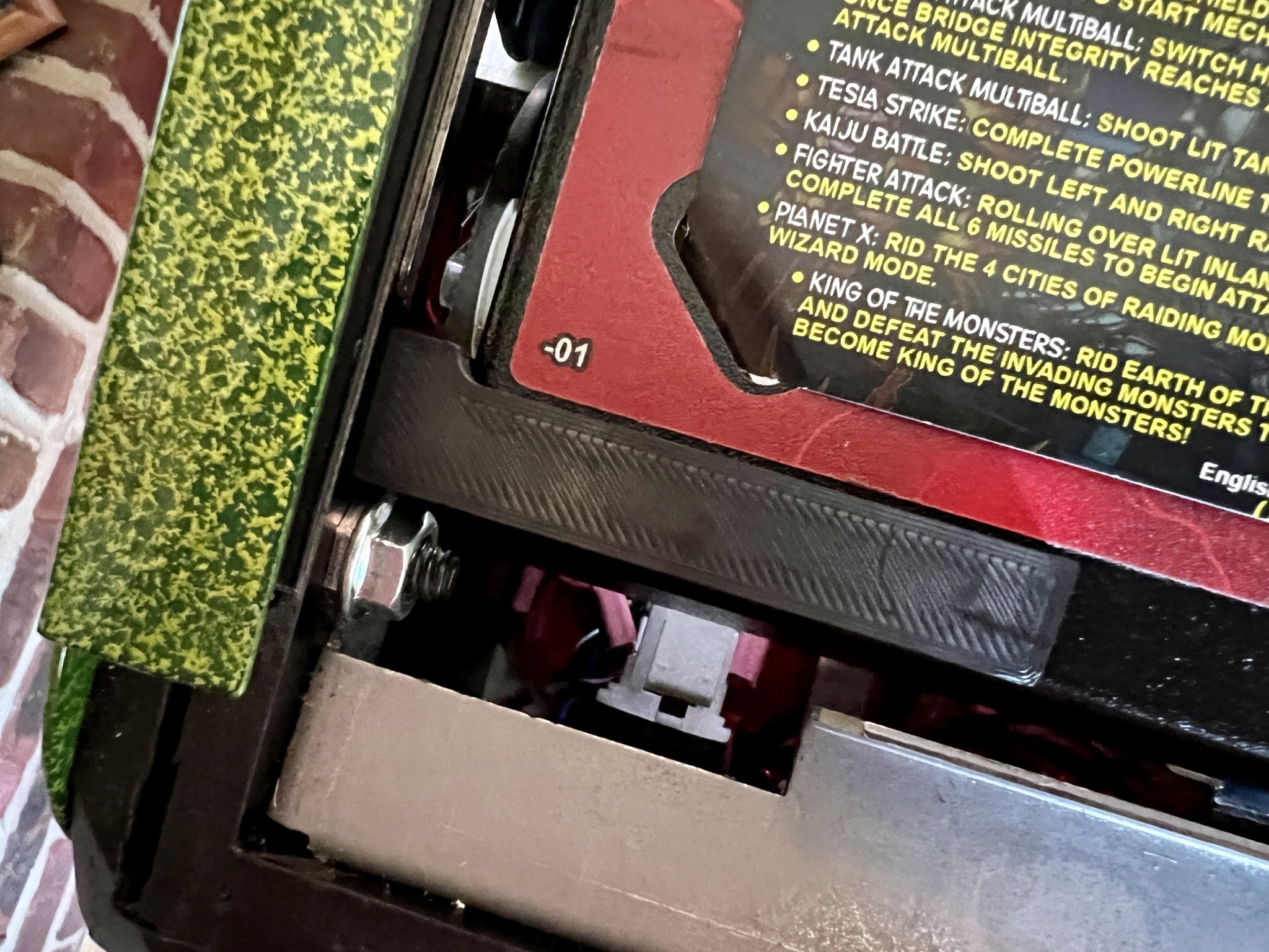 Miếng đệm nghiêng Stern Godzilla cho máy pinball