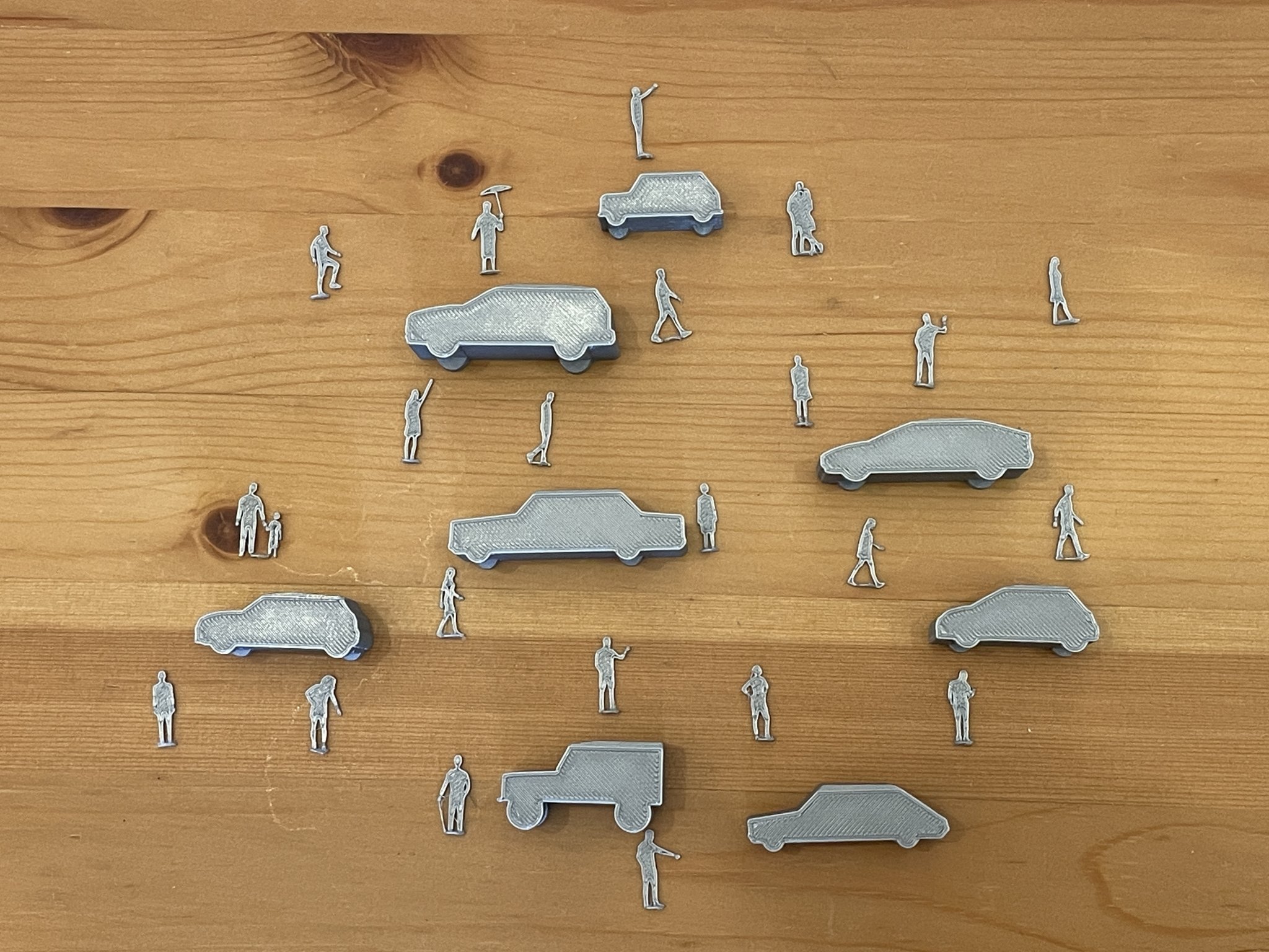 Mô hình người và xe cộ tỷ lệ 1:100 cho kiến trúc