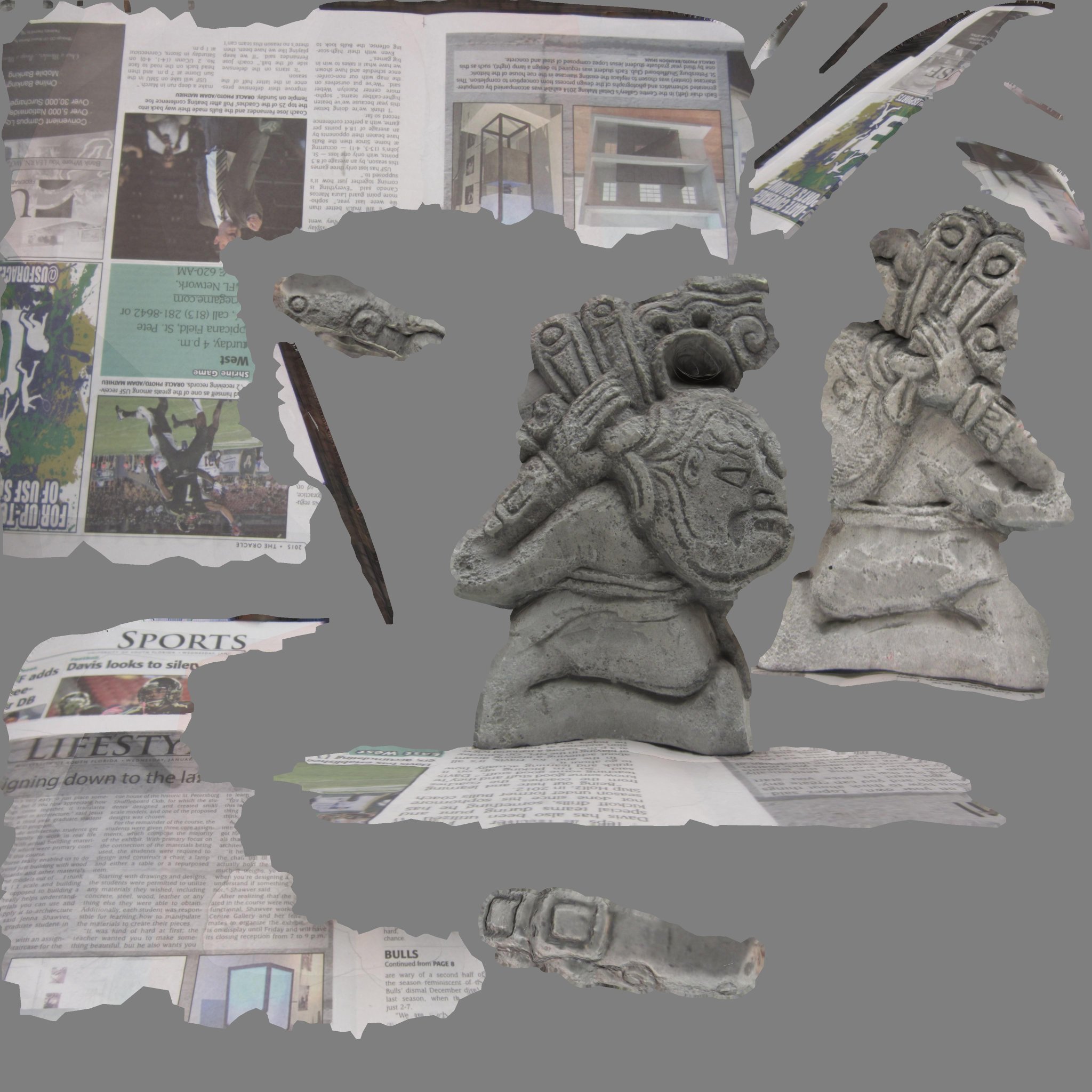 Tượng điêu khắc Maya quét 3D từ Đại học Nam Florida