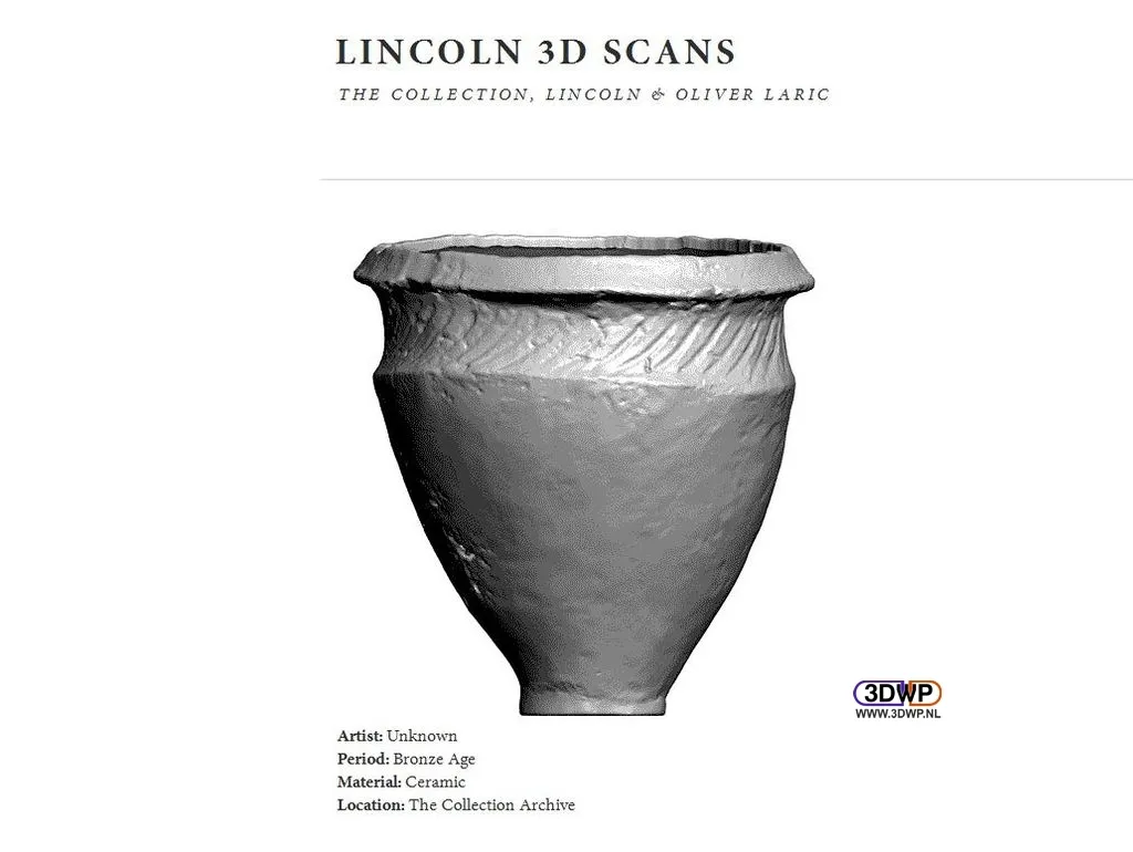 Bình gốm Canwick thời kỳ đồ đồng được quét 3D