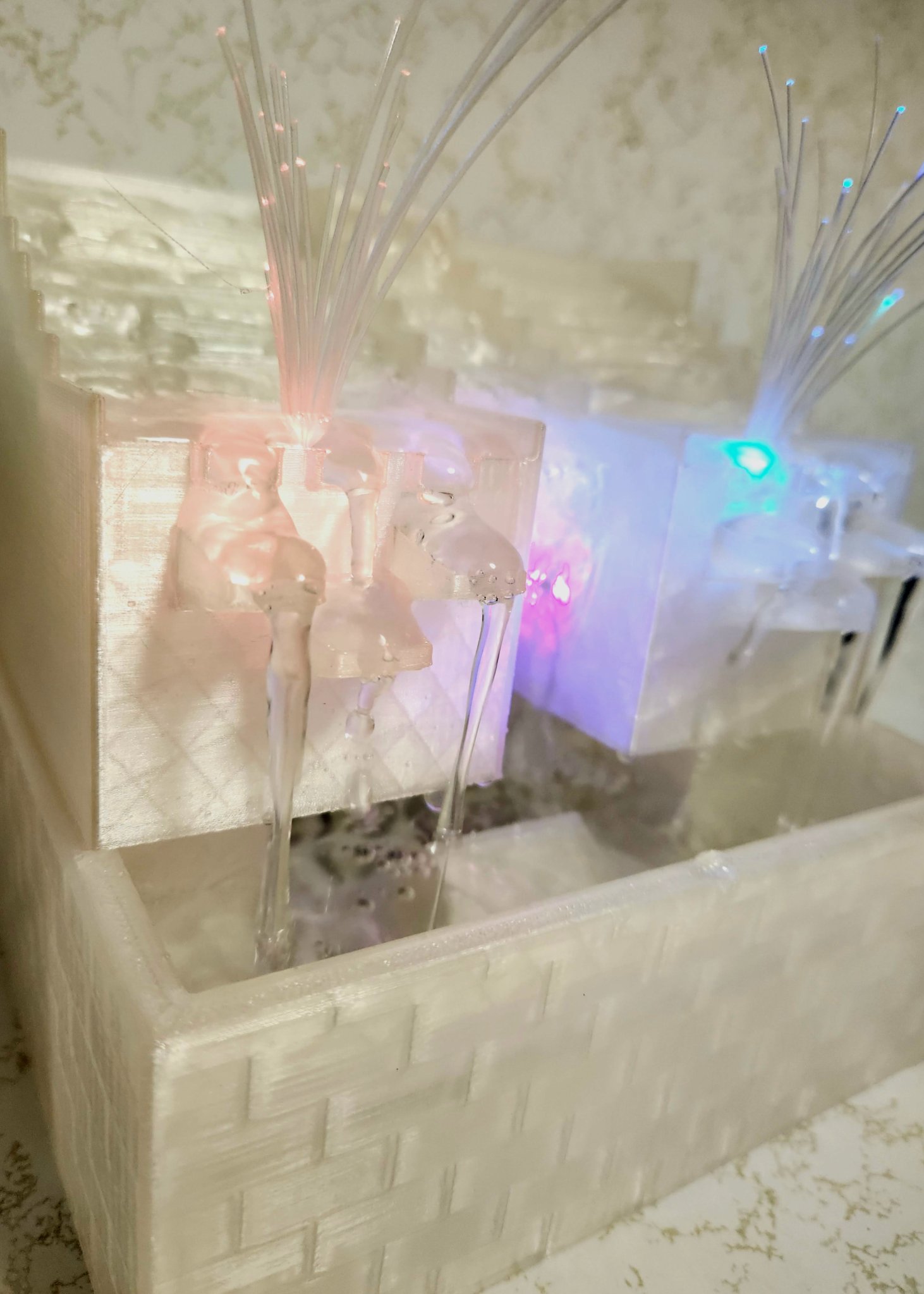 Đài phun nước bàn làm việc Neopixel độc đáo