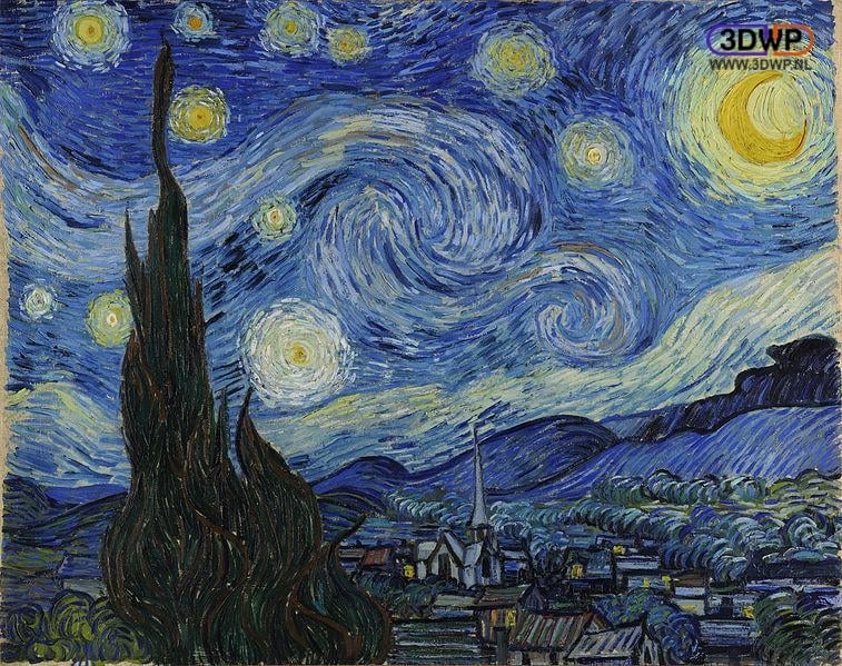 Đêm sao của Vincent van Gogh - Lithophane nghệ thuật
