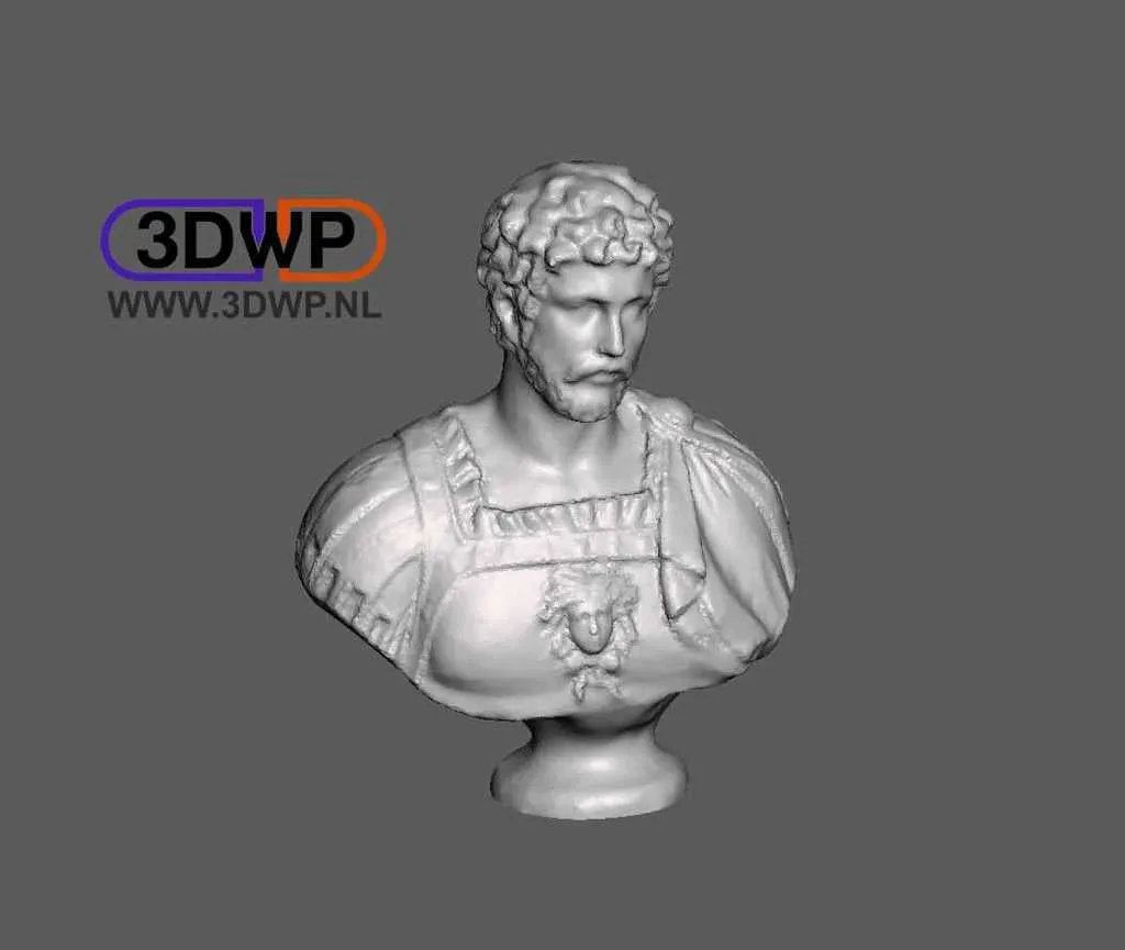 Tượng bán thân La Mã của Hoàng đế Hadrian 3D