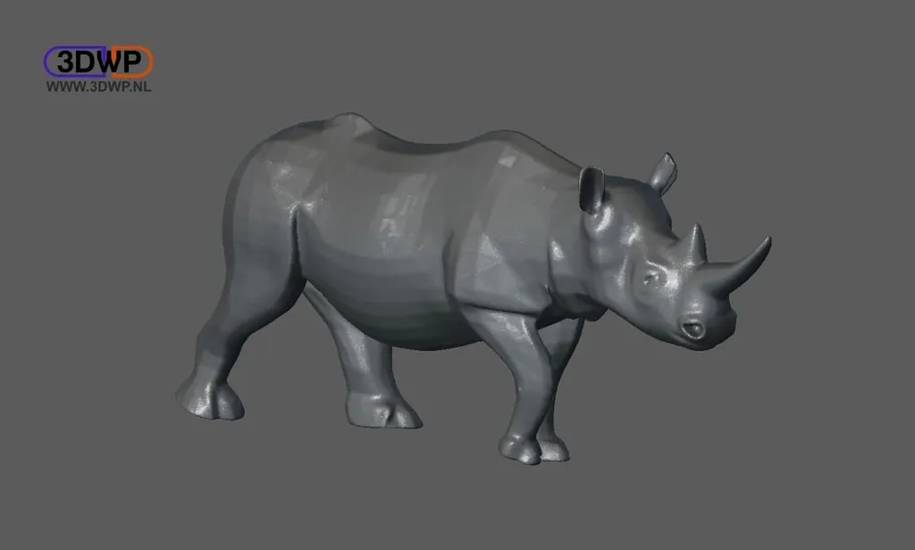 Mô hình tê giác không rắn chắc cho in 3D