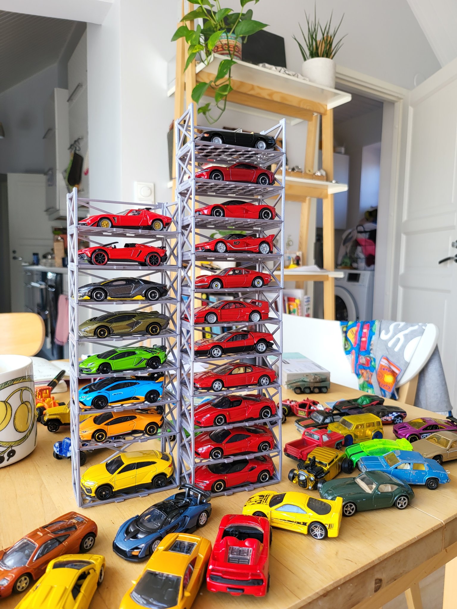 Nhà để xe in 3D cho xe Hot Wheels và đồ chơi ô tô