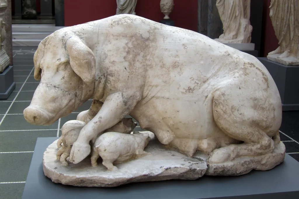 Lợn Laurentian - Tượng La Mã quét 3D tại Đan Mạch