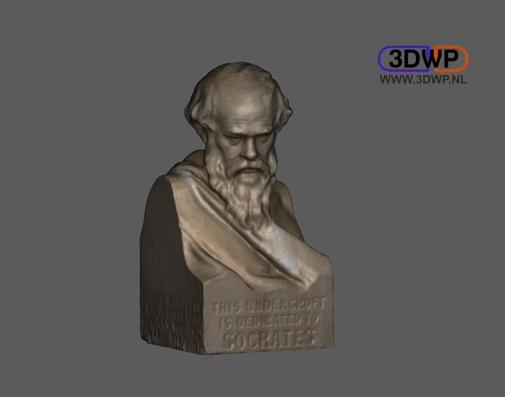 Tượng bán thân Socrates quét 3D cho in 3D