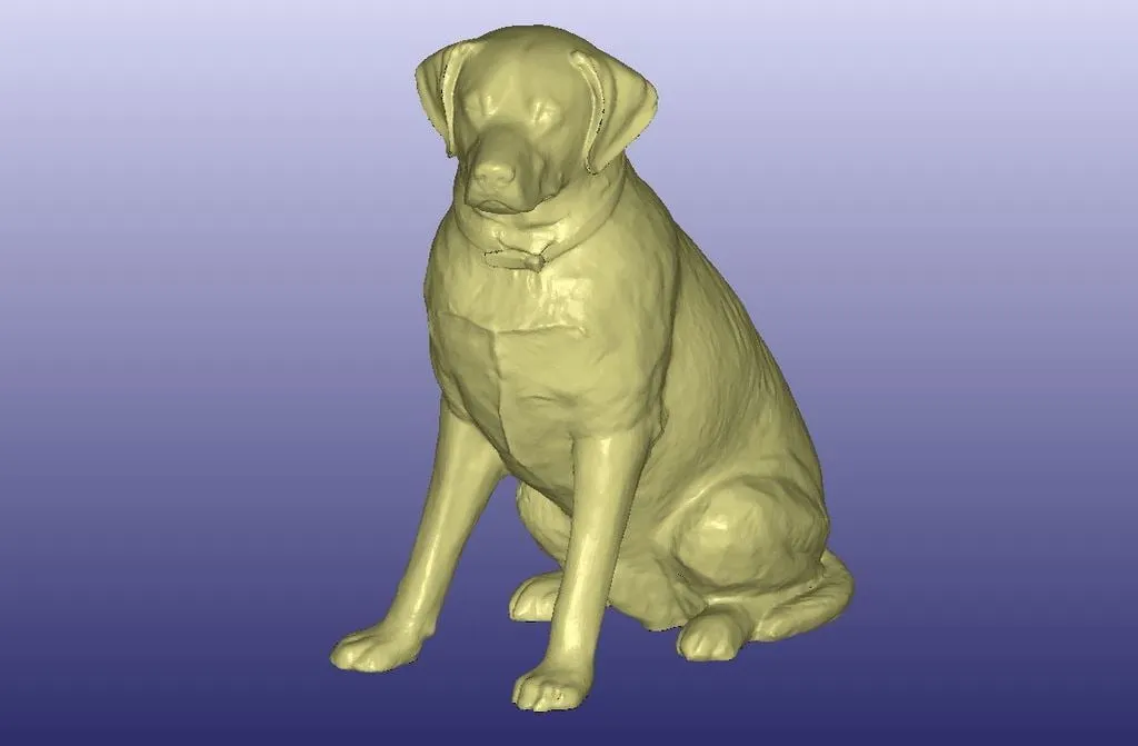 Tượng Labrador màu sắc quét 3D từ Artec Eva
