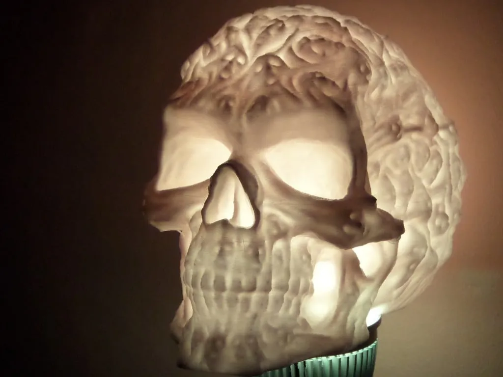 Đầu lâu ma quái rỗng để lắp đèn LED