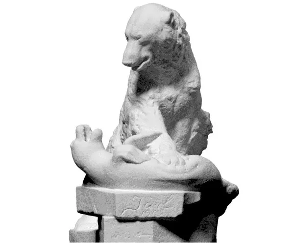 Tượng gấu Bắc Cực bằng đá tự nhiên tại Wien