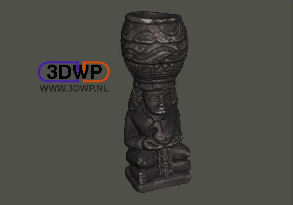 Tượng điêu khắc Aztec quét 3D từ Go!SCAN 3D