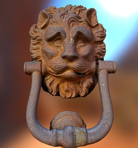 Móc cửa hình đầu sư tử trang trí tường