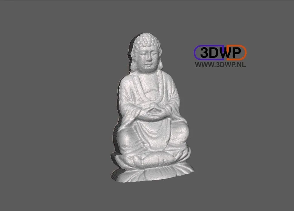 Bình phù điêu Phật giáo bằng lithophane