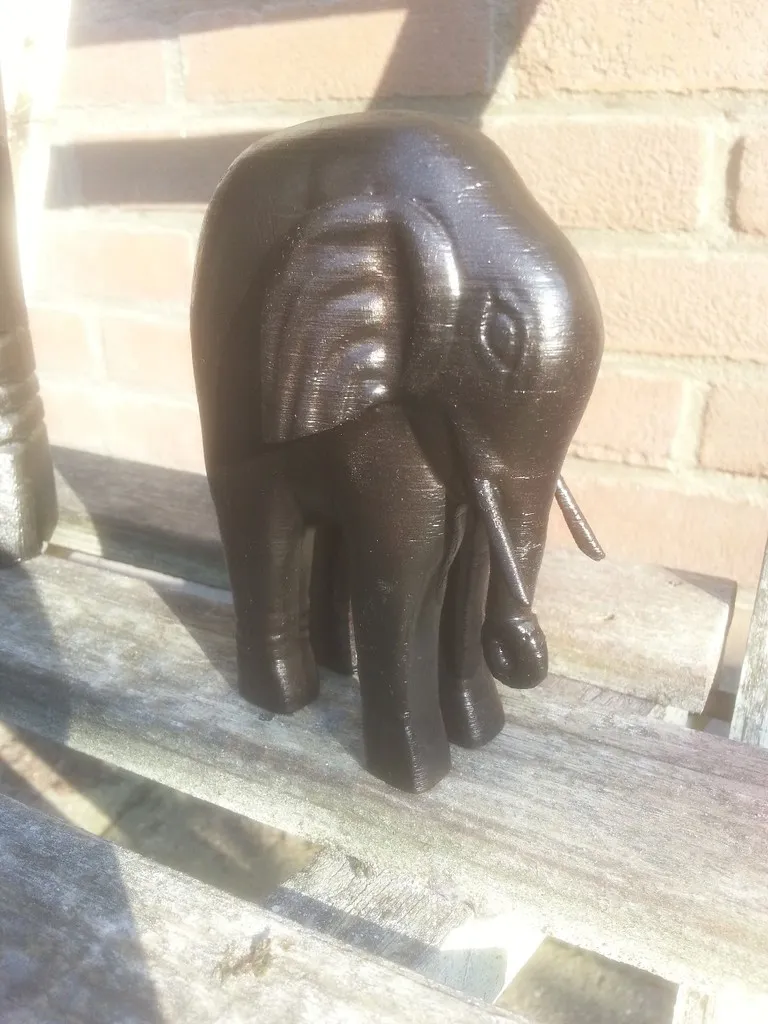 Tượng voi gỗ quét 3D với chi tiết hoàn hảo