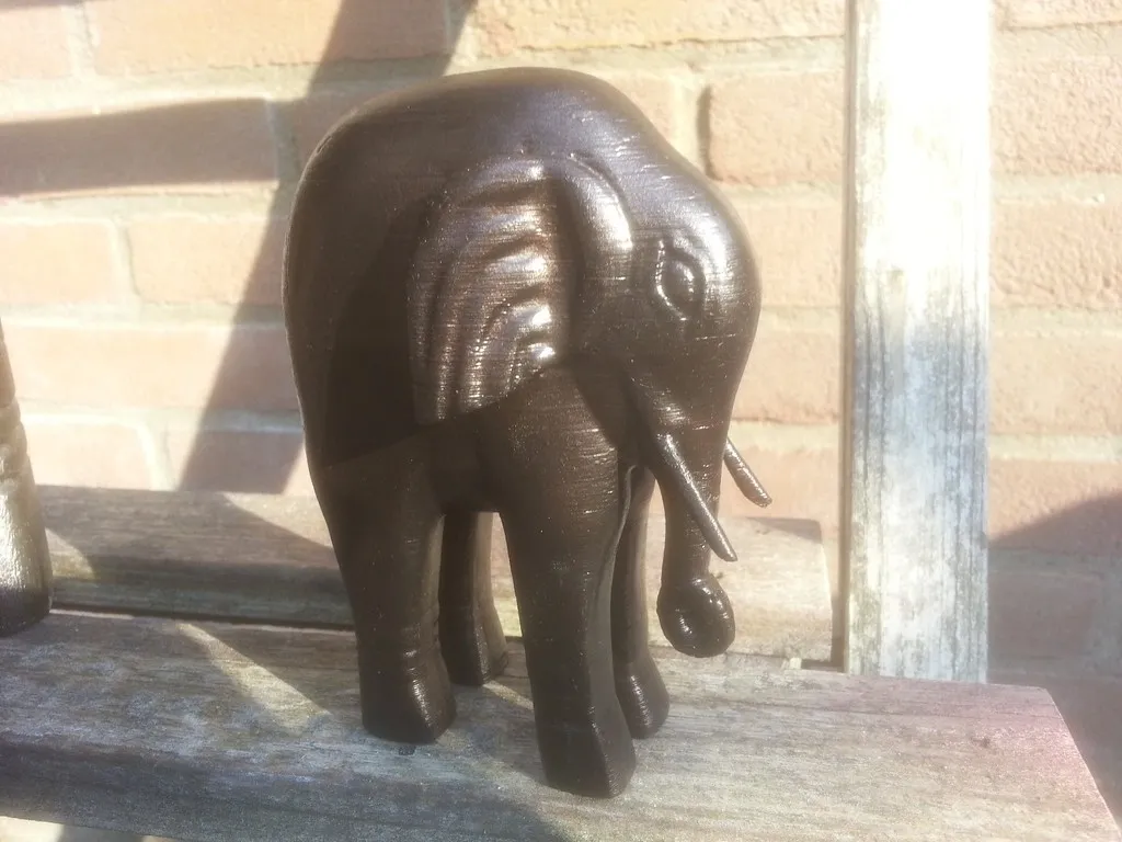 Tượng voi gỗ quét 3D với chi tiết hoàn hảo