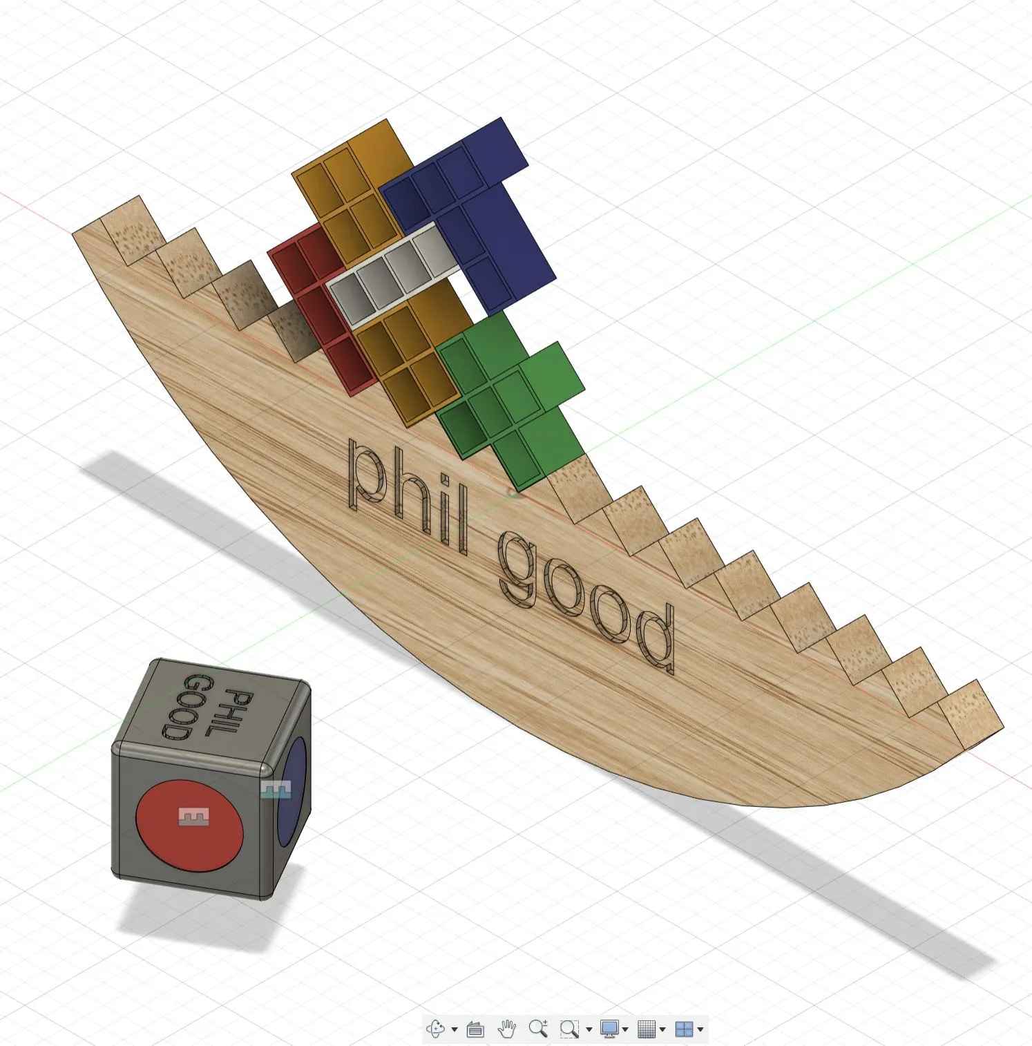 TETRIS trên đế tròn với xúc xắc màu sắc