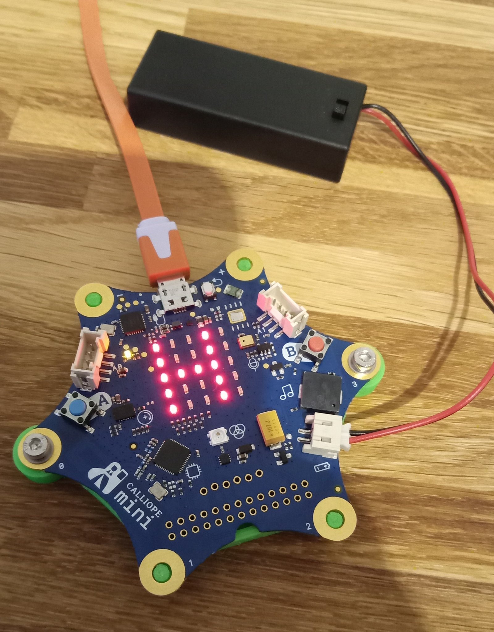 Bảng lưng cho Calliope Mini với hỗ trợ cấu trúc