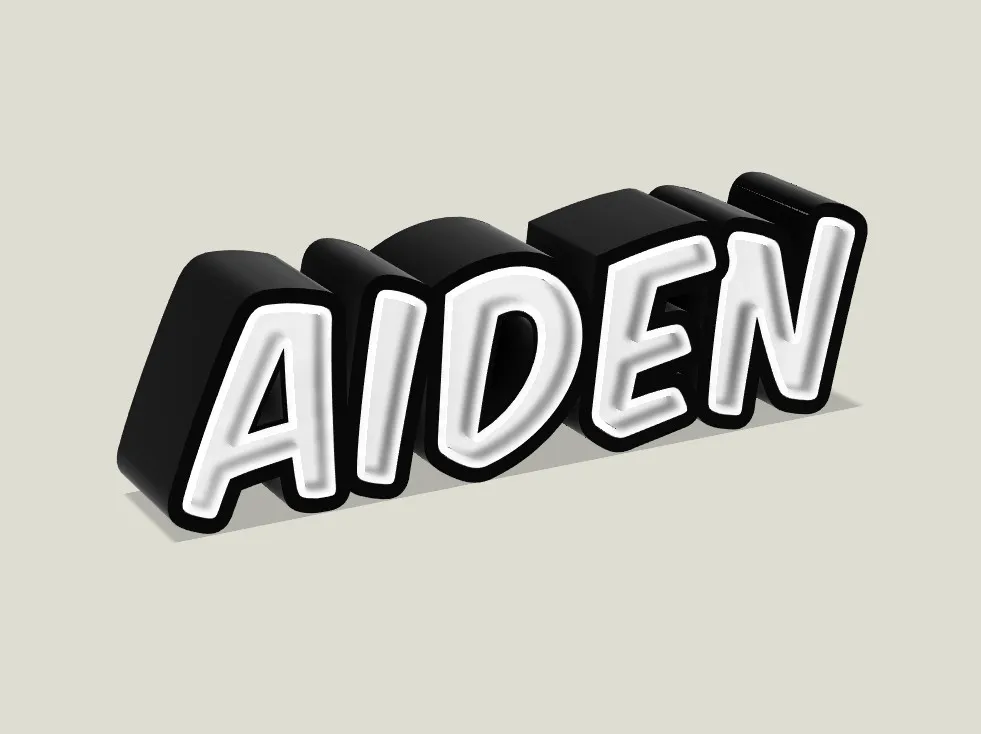 Bảng tên Aiden độc lập 50mm x 160mm x 30mm