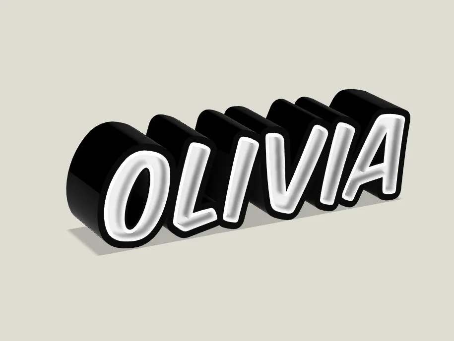 Bảng tên Olivia đứng độc lập
