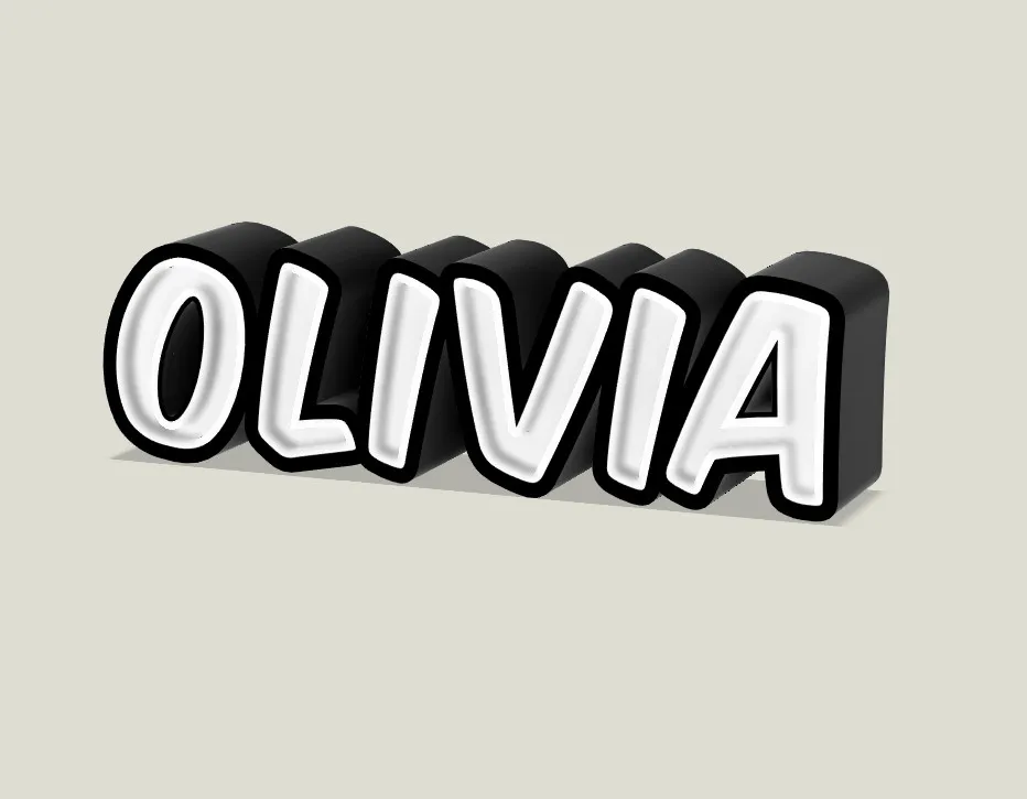 Bảng tên Olivia đứng độc lập