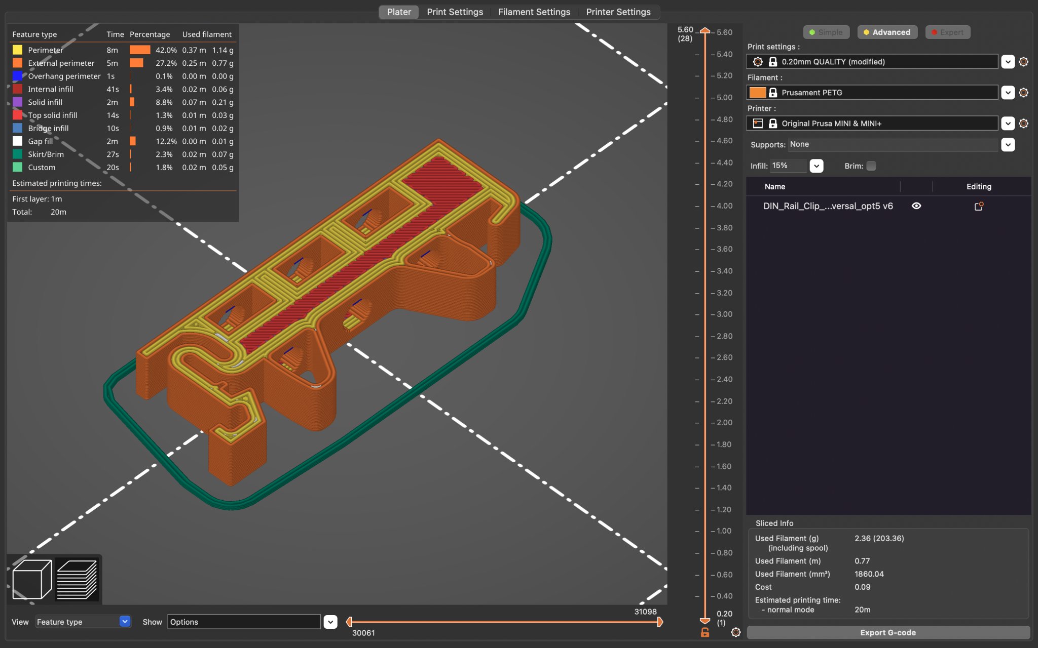 Kẹp ray DIN với khe cho đai ốc hex M3