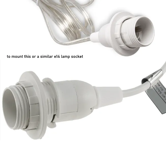 Giá đỡ bóng đèn E14 với ren M28x2