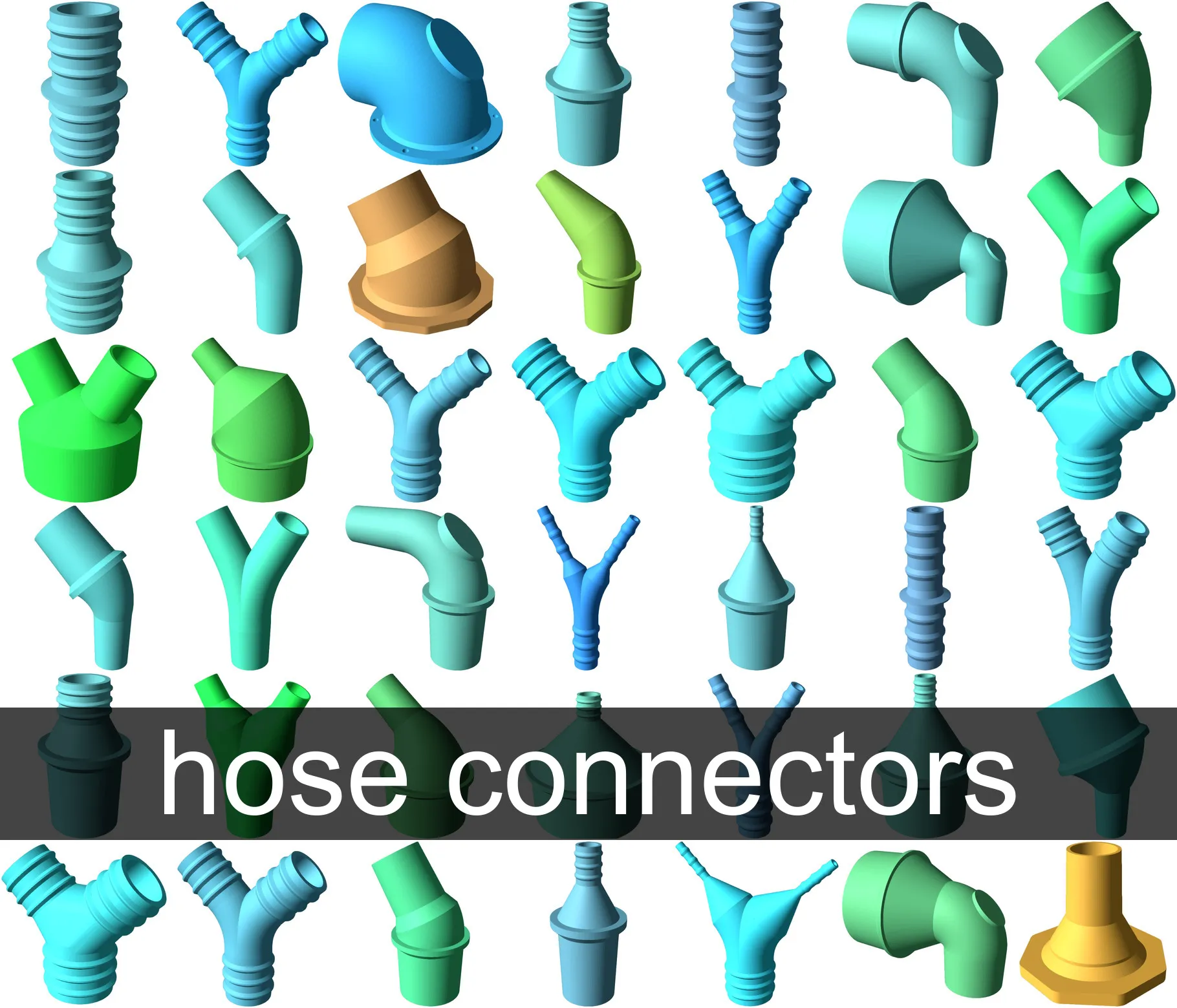 Đầu nối ống hút bụi dạng tham số với đầu nối từ tính.