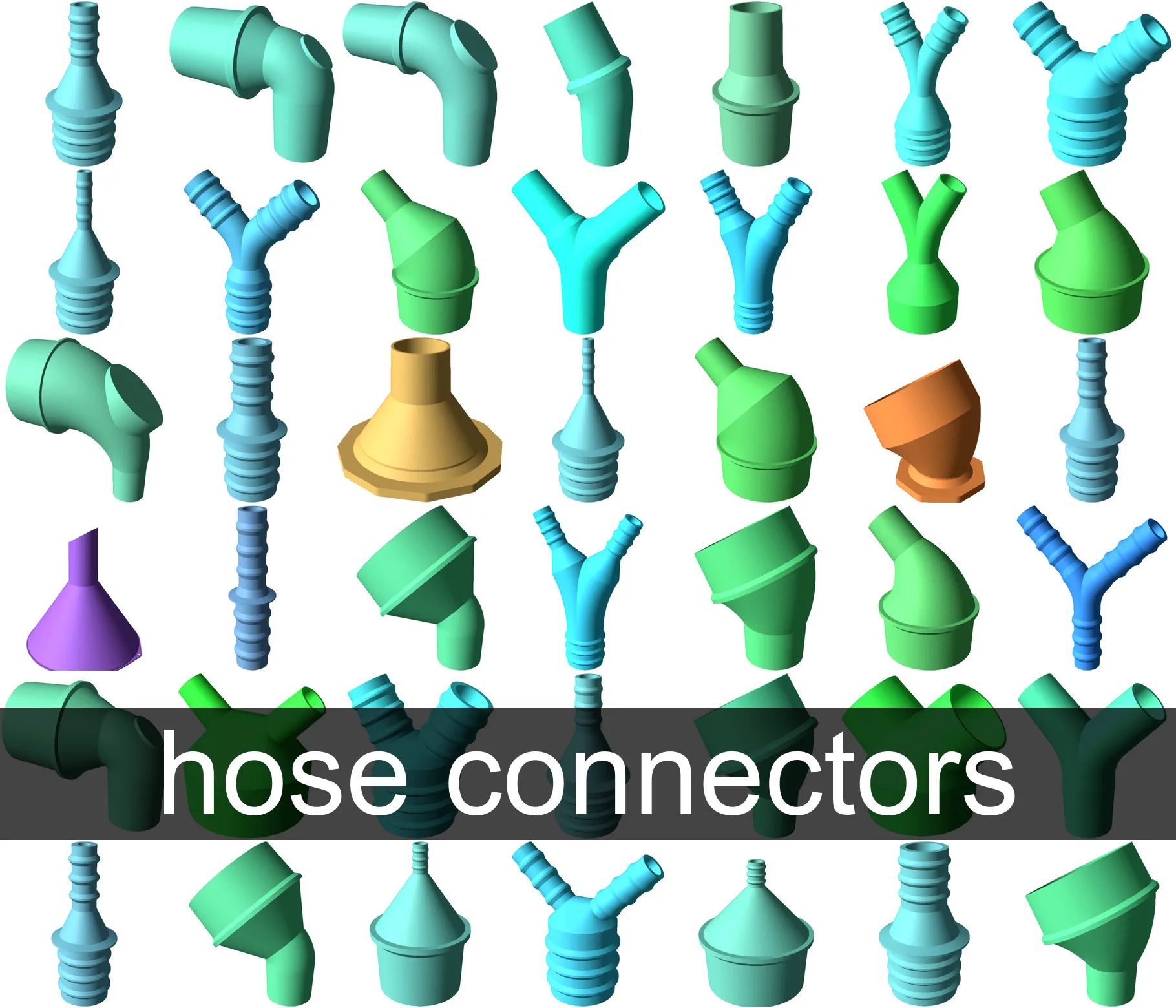 Đầu nối ống hút bụi dạng tham số với đầu nối từ tính.