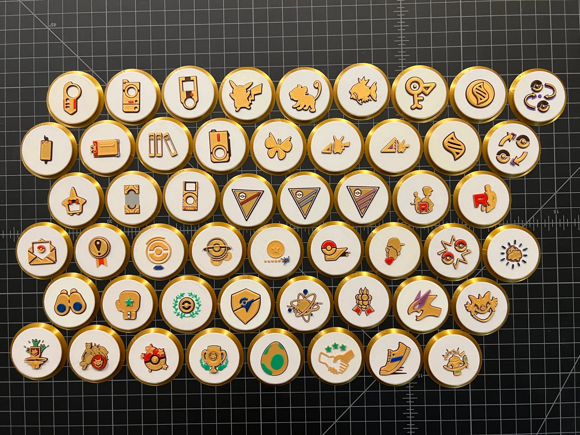 Huy chương thành tích trong Pokemon Go bằng vật lý