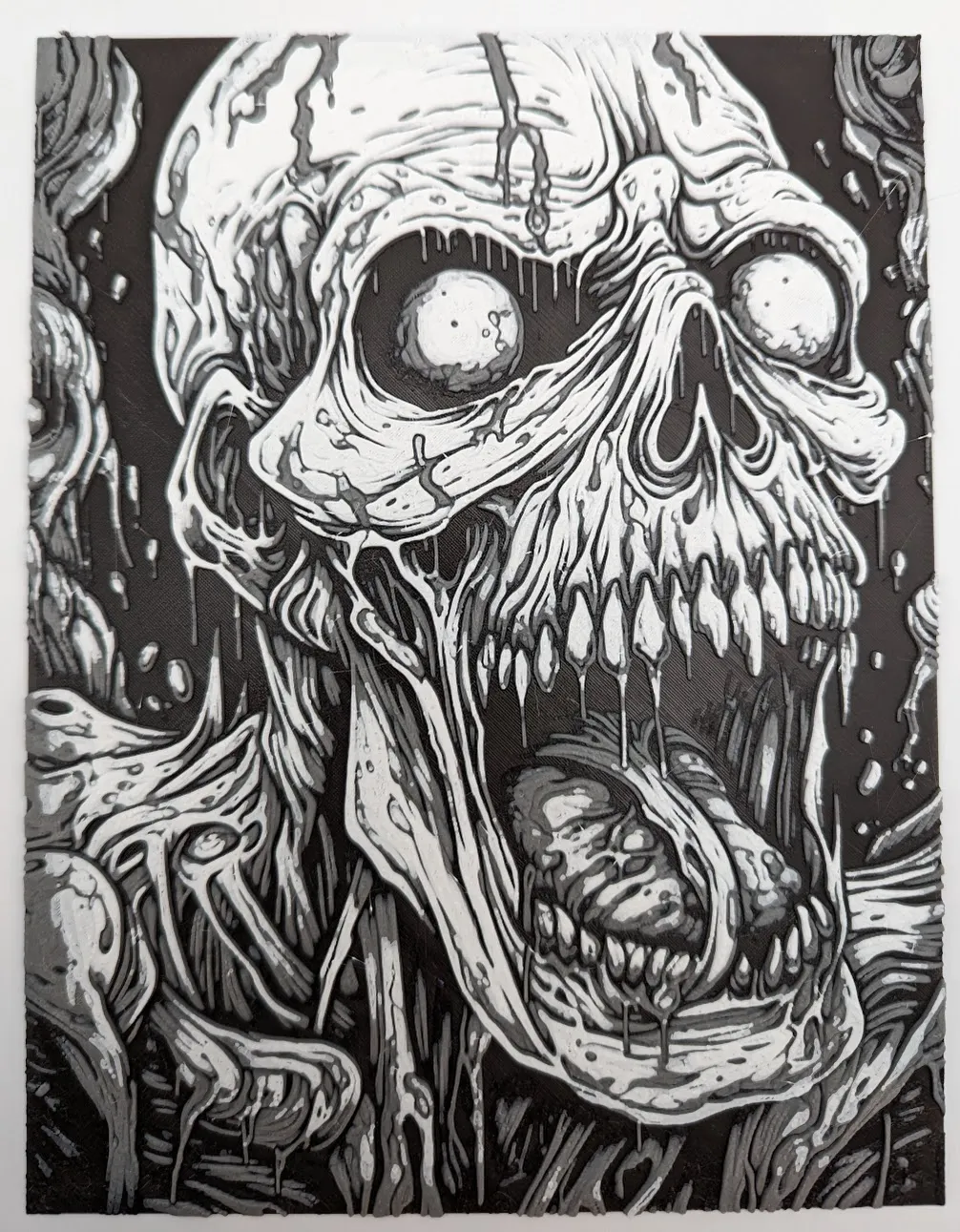 Zombie tuyệt đẹp trong tranh filament của HueForge