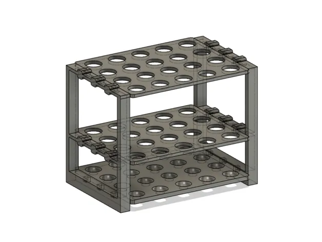 Giá đỡ ống nghiệm với lỗ 16mm cho in PLA hoặc PETG