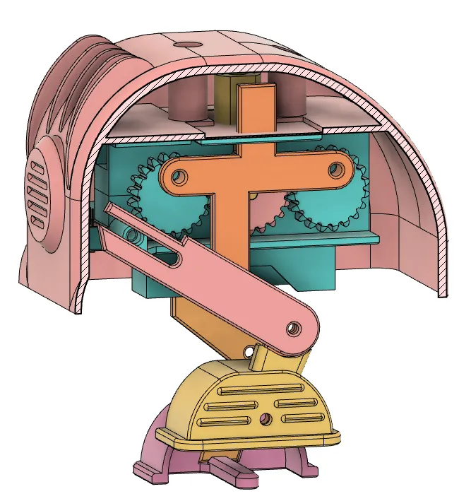 Robot đi bộ diesel-punk bằng động cơ N20