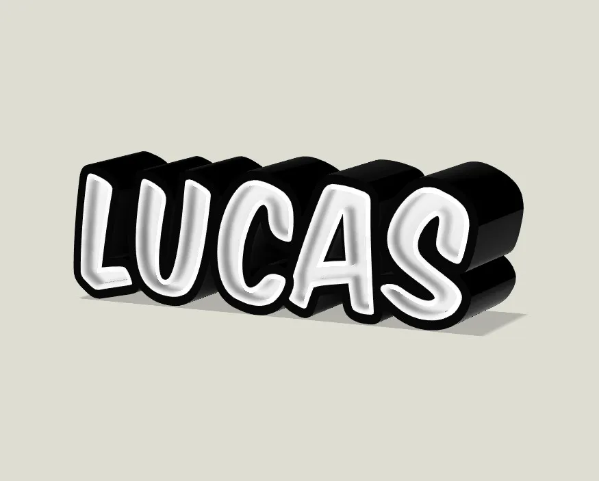 Bảng tên Lucas đứng độc lập
