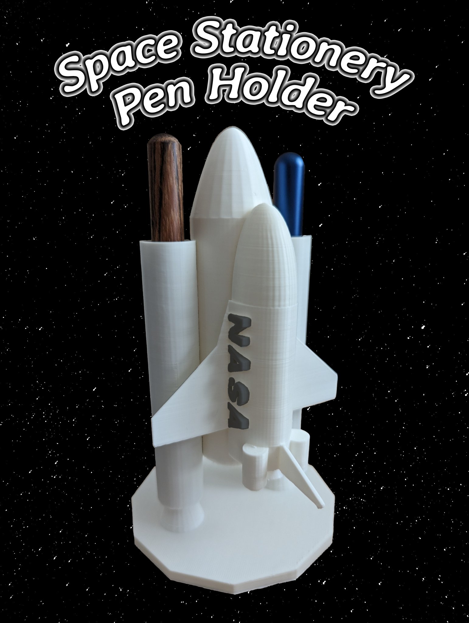 Giá đỡ bút hình tàu vũ trụ cho văn phòng