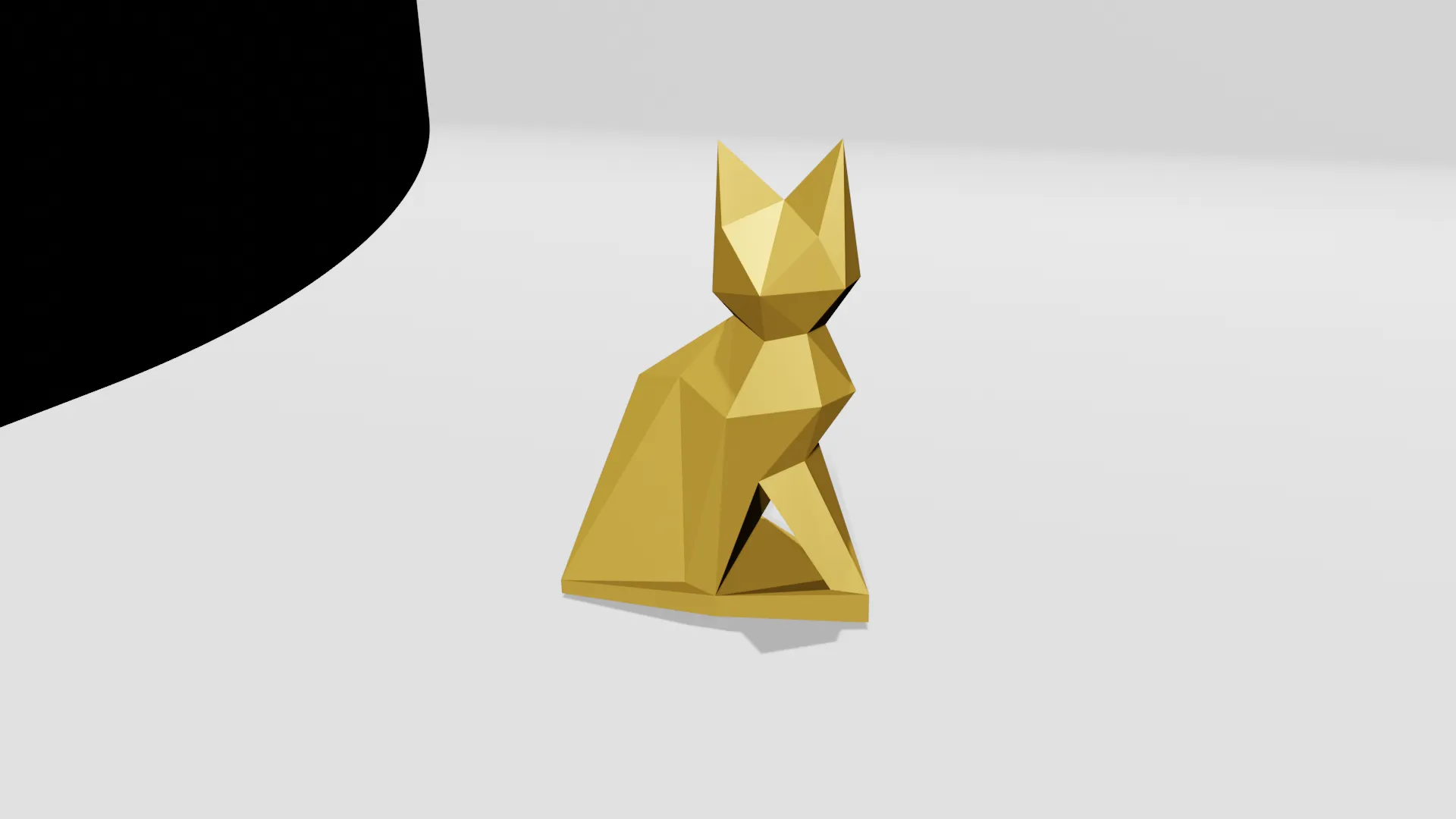 Điêu khắc mèo AI phong cách low poly Geocat