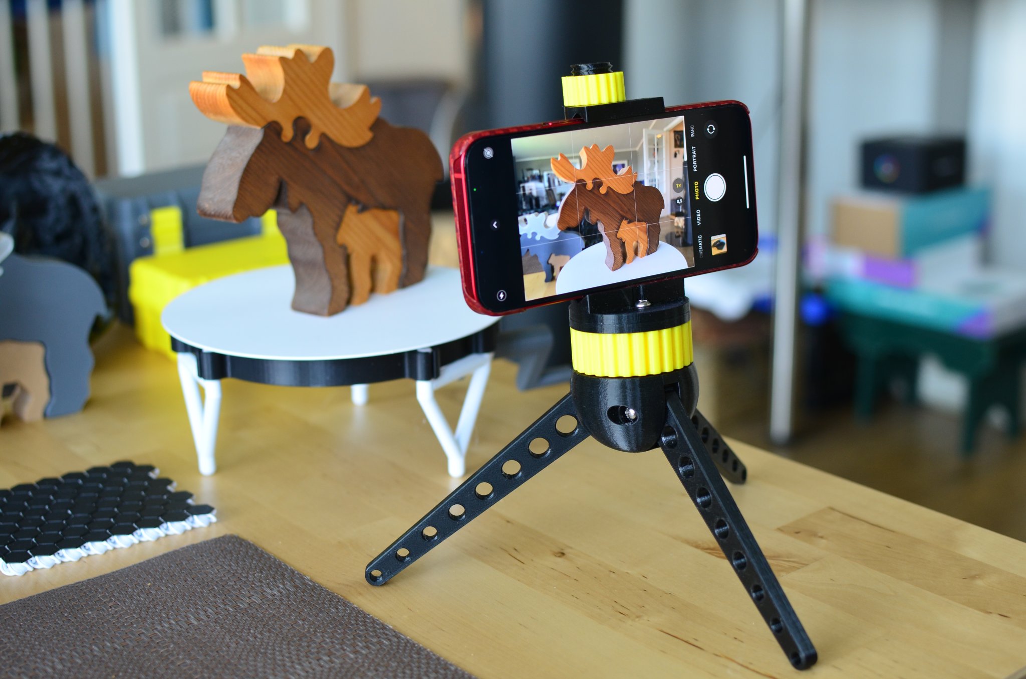 Câu đố tuần lộc trang trí 3D từ gỗ nguyên bản