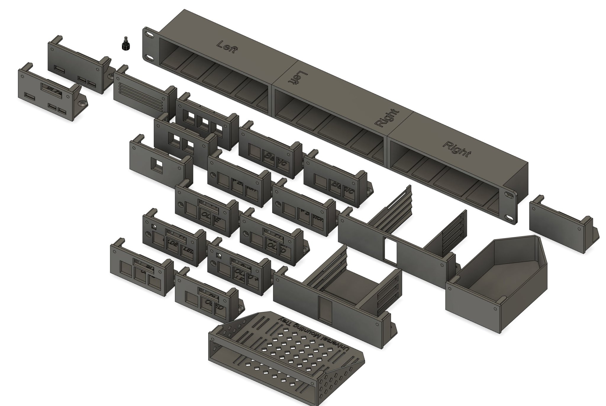 Giá đỡ máy chủ 19" 1U cho Raspberry Pi Zero/3b+/4/5
