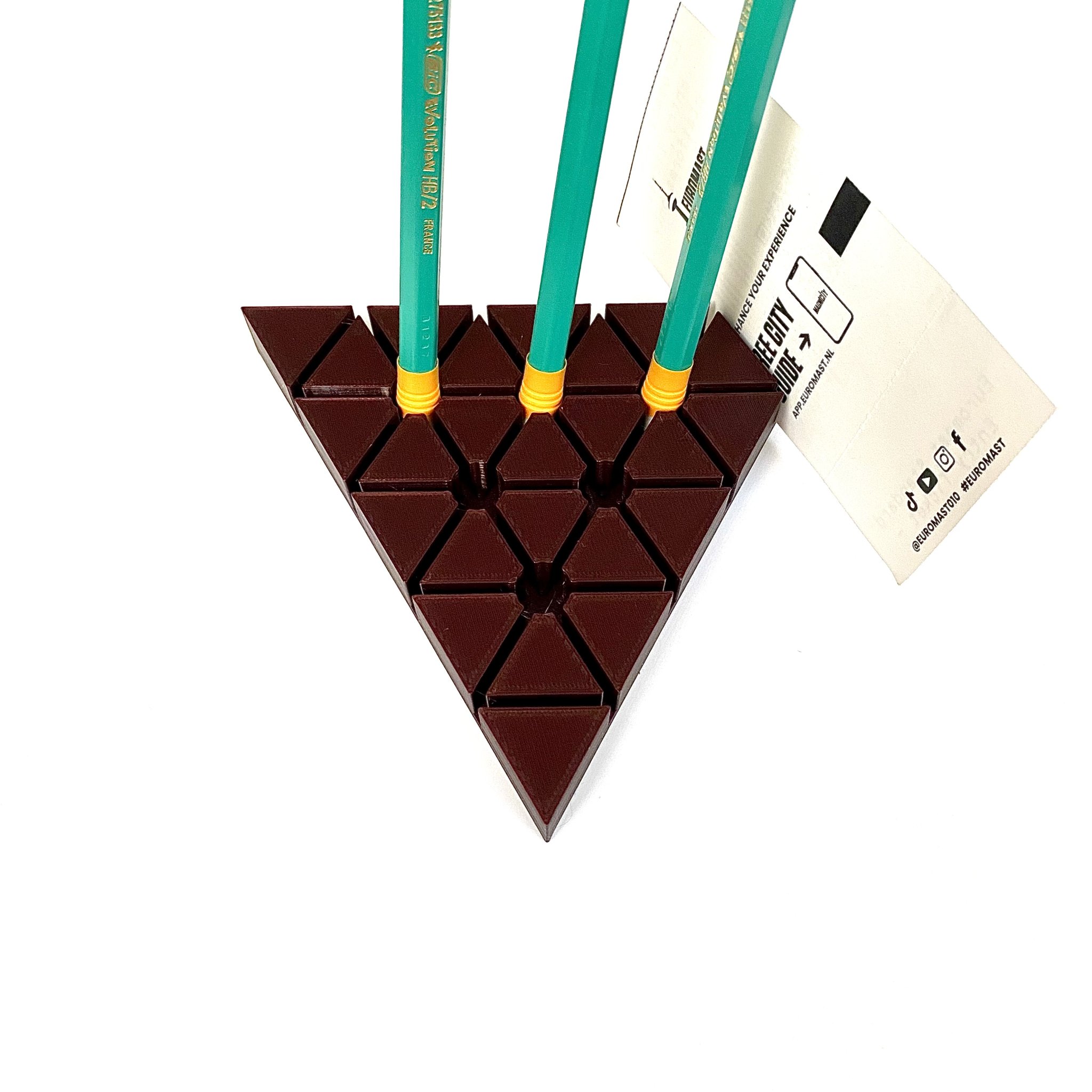 Giá đỡ văn phòng hình tam giác cho bút và thẻ doanh nghiệp