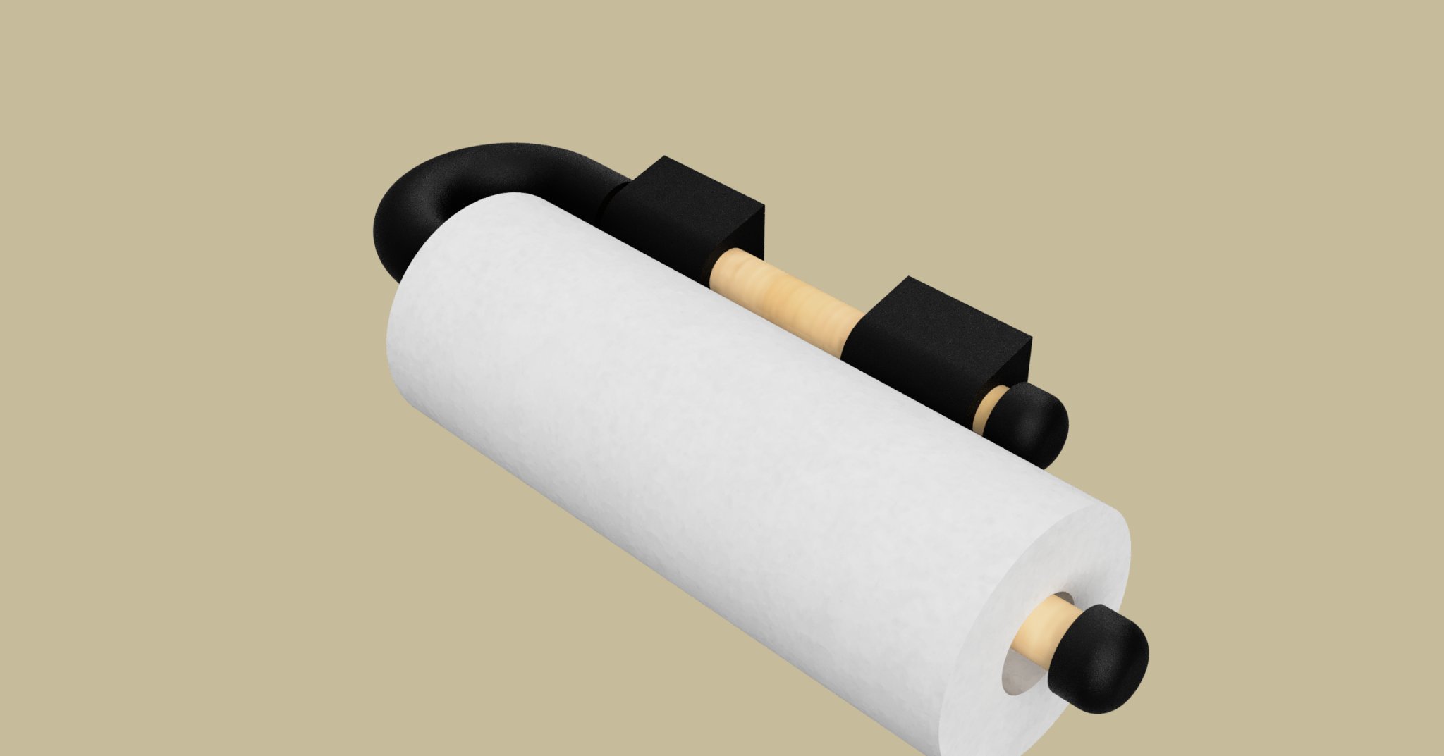 Giá đỡ khăn giấy treo tường bằng gỗ