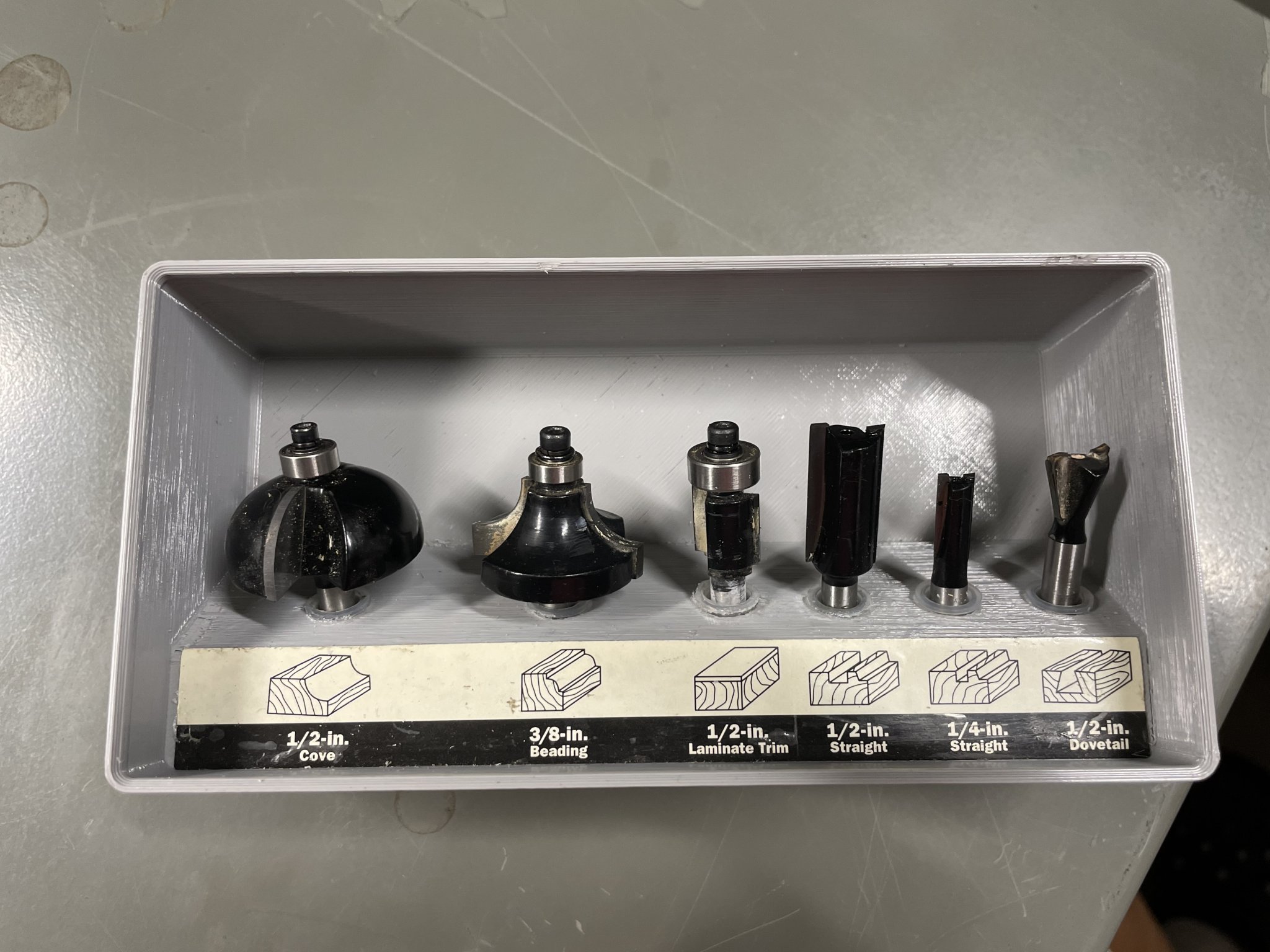 Giá đỡ bit router xếp chồng Gridfinity