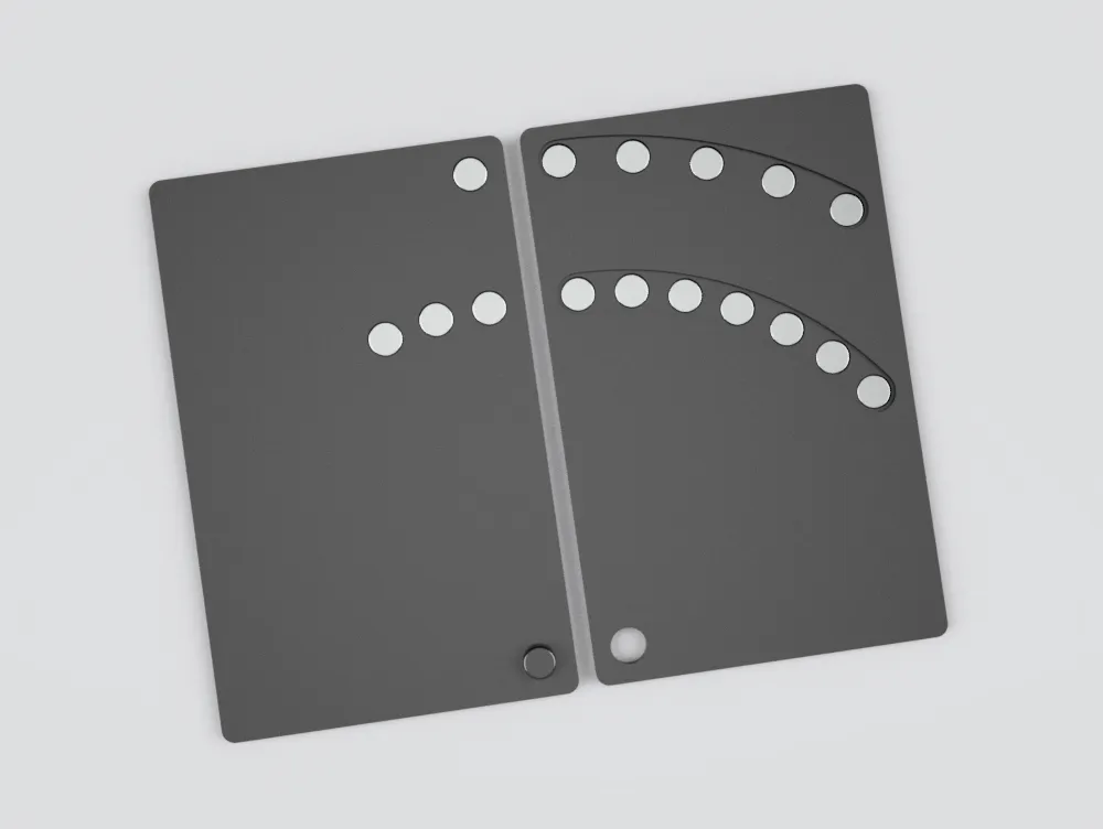 Slider fidget kích thước thẻ tín dụng với nam châm 5mm và 6mm