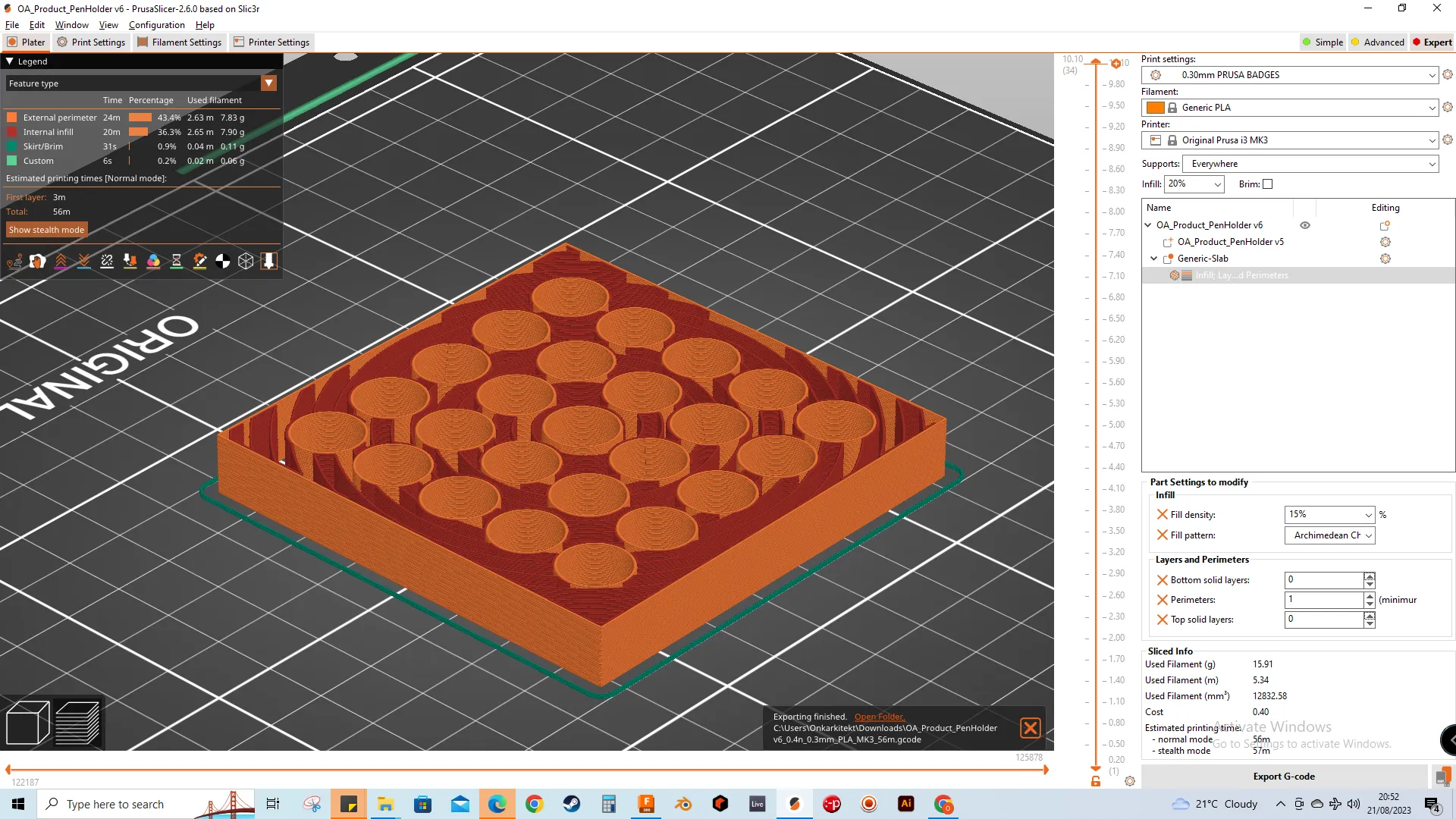 Giá đỡ bút Uni Pin cho bàn làm việc văn phòng
