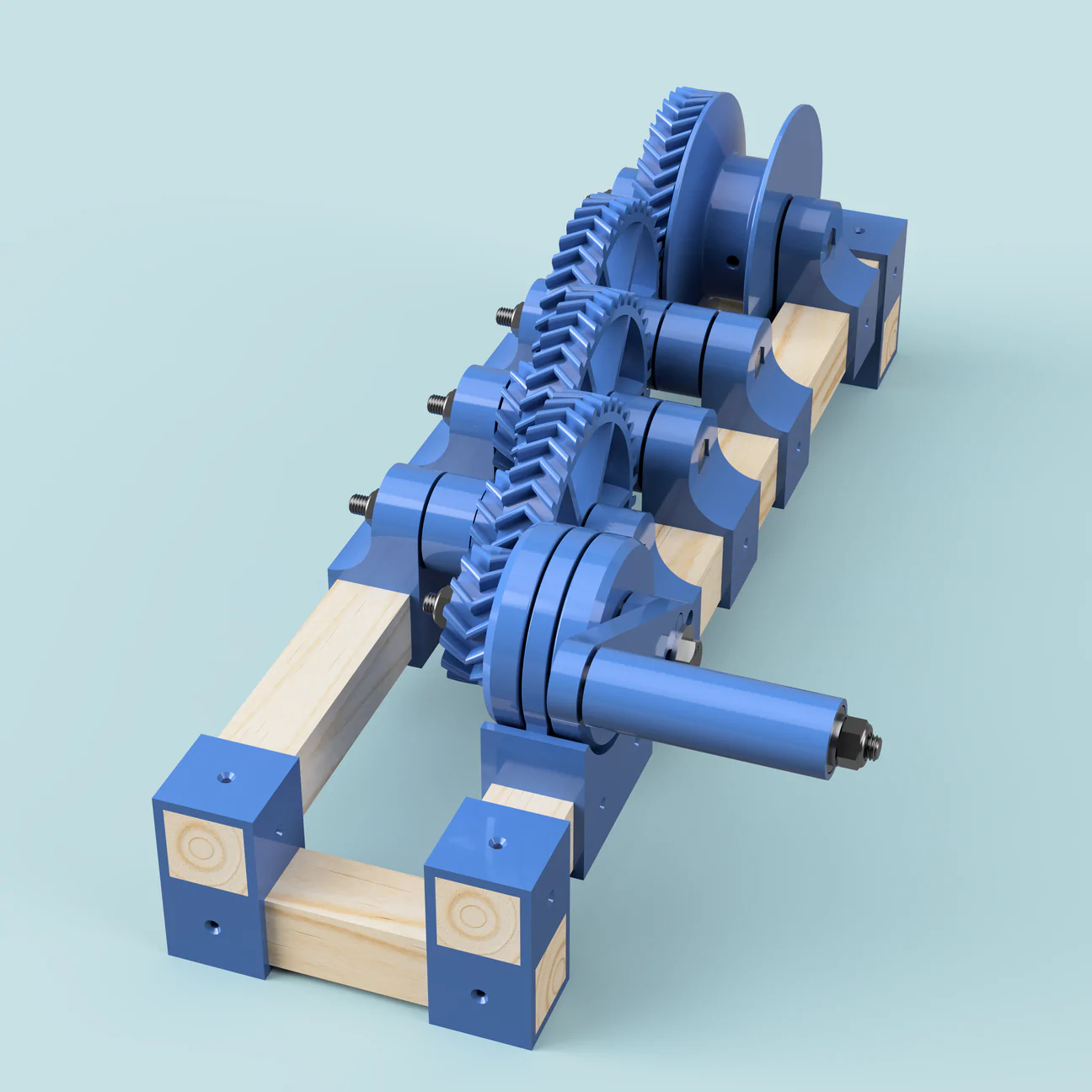 Bộ bánh răng 3D với các phụ kiện lắp ghép đa dạng