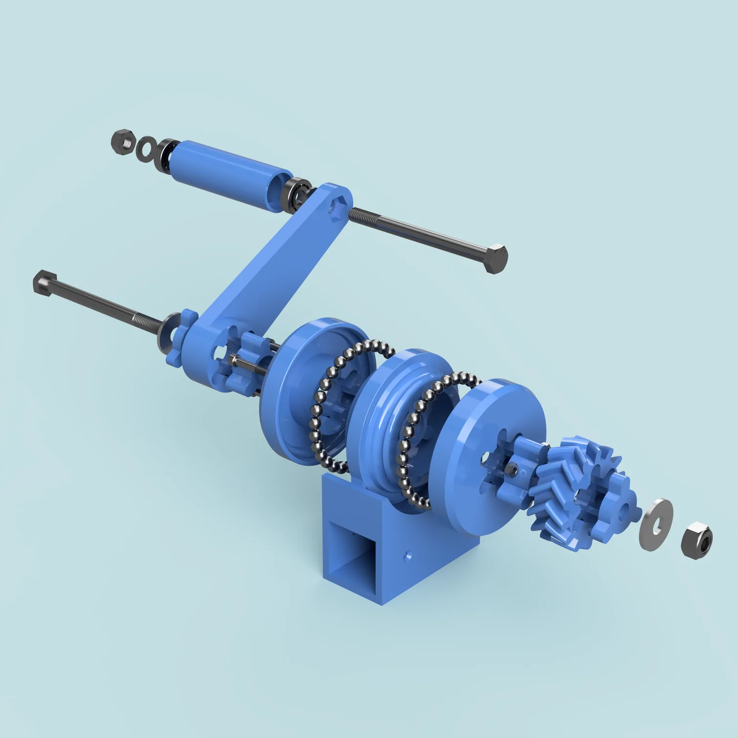 Bộ bánh răng 3D với các phụ kiện lắp ghép đa dạng