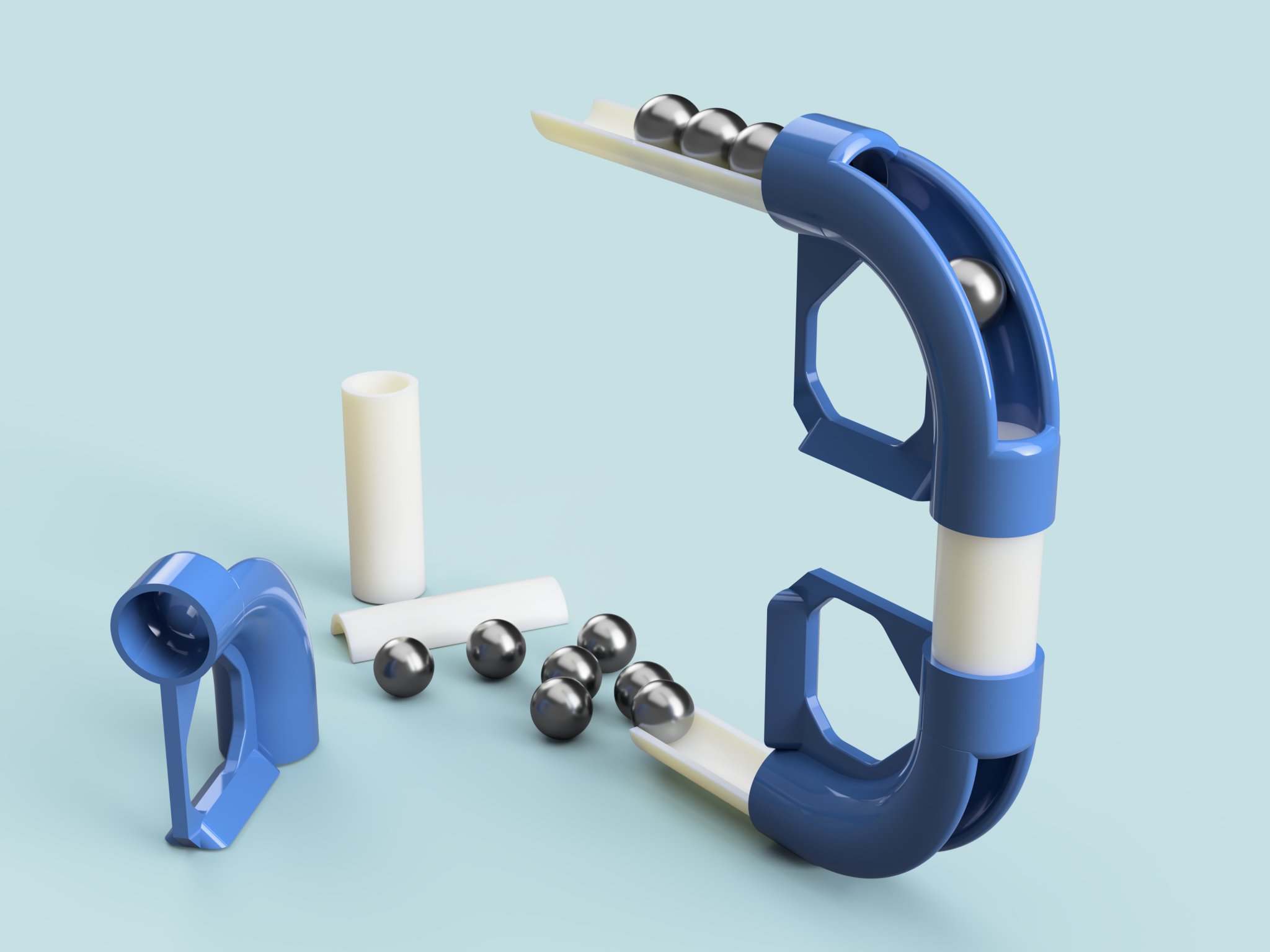 Đường đua bi cầu trong mê cung bằng ống PVC 1 inch