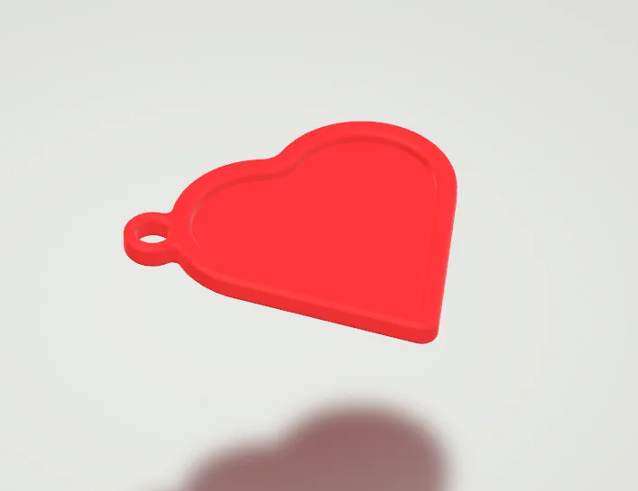 Móc khóa hình trái tim để đặt ảnh vào