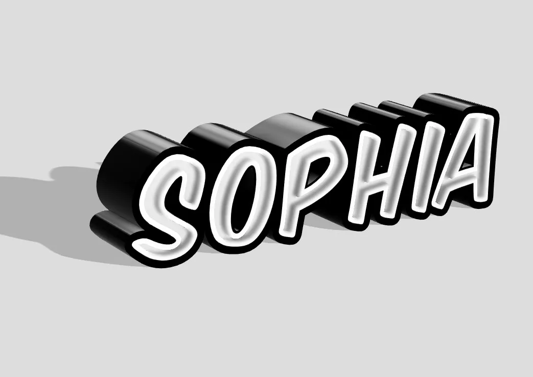 Bảng tên Sophia đứng độc lập