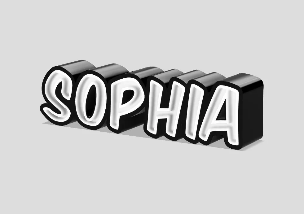 Bảng tên Sophia đứng độc lập