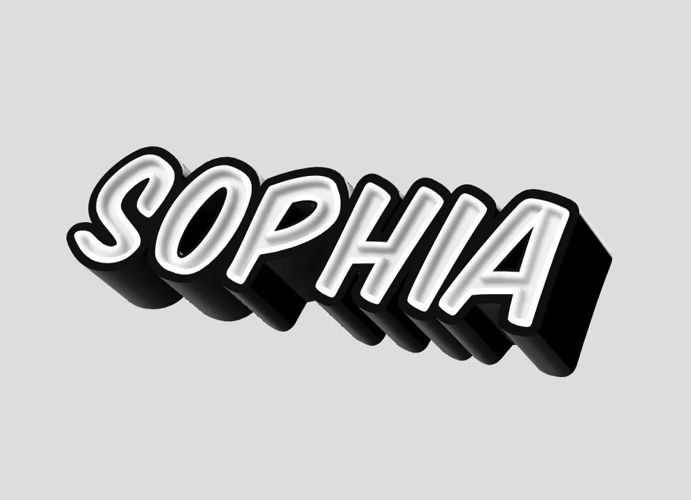 Bảng tên Sophia đứng độc lập