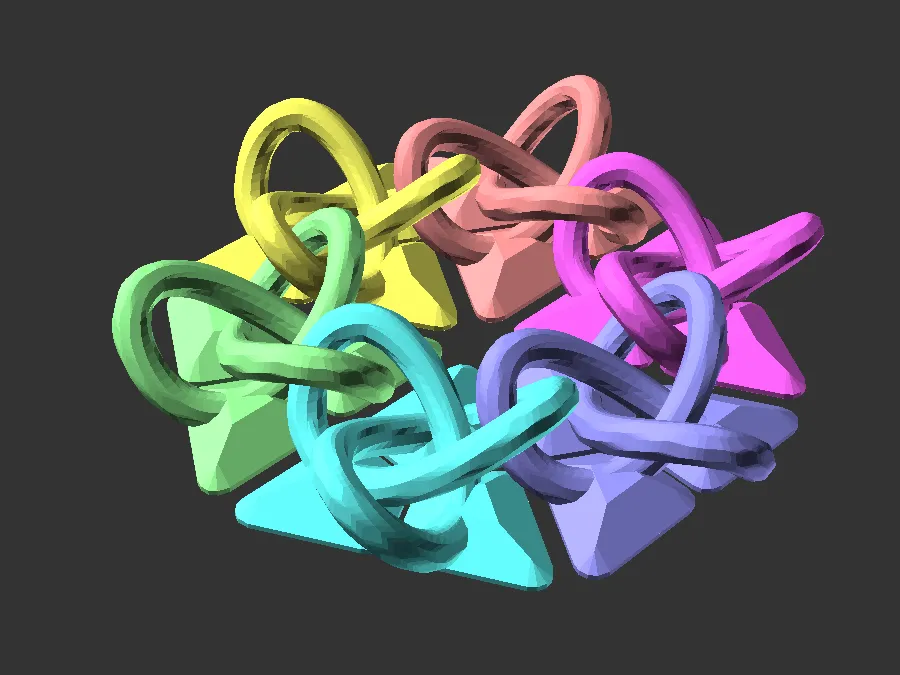 Giáp xích linh hoạt với mô-đun hình lục giác và tam giác